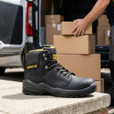 CAT Caterpillar Striver S3 Wide Fit Steel Toe Boots | Steel Toe Cap | Black