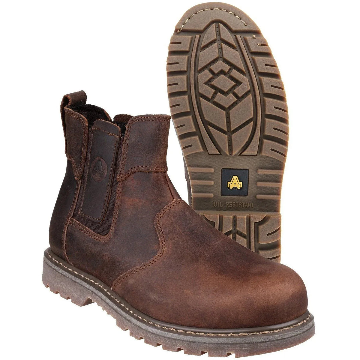 Amblers FS165 Steel Toe Safety Boots For Women - ISO20345, Slip Resistant SRA, Leather
