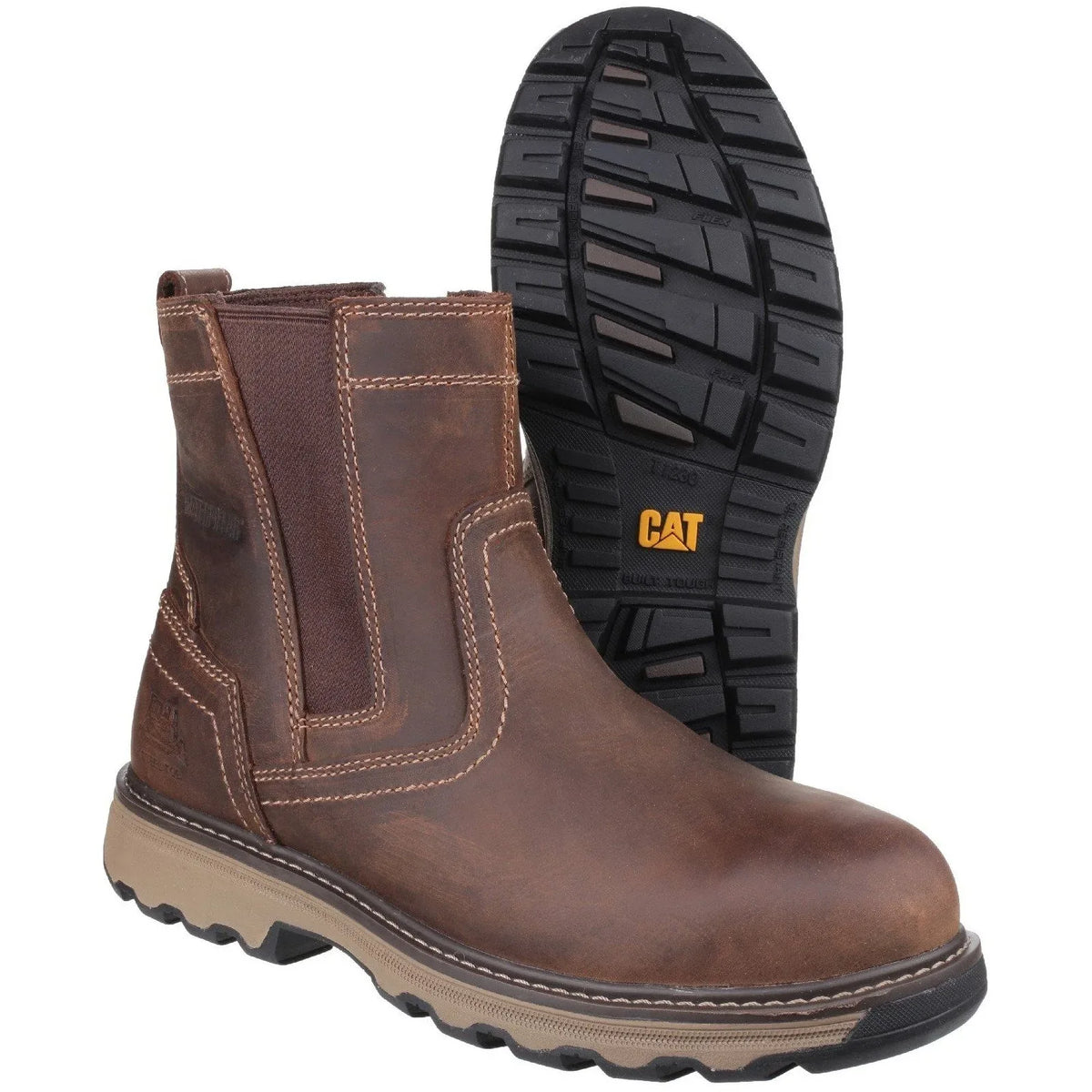 Caterpillar Pelton Wide-Fit Safety Dealer Boot with Steel Toe Cap ...