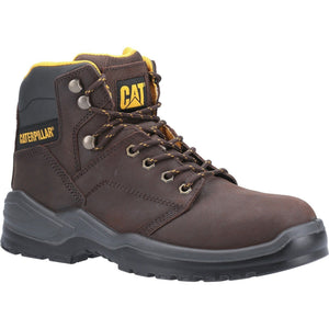 Caterpillar Safety Boots CAT Striver Wide-Fit Safety Boot with Steel Toe Cap - Brown
