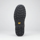 Caterpillar Striver S3 brown leather safety boot sole profile showing slip resistant grip and energy absorbent material