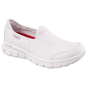 Skechers Non-Slip Footwear Skechers White Sure Track Slip Resistant Slip on Work Shoe